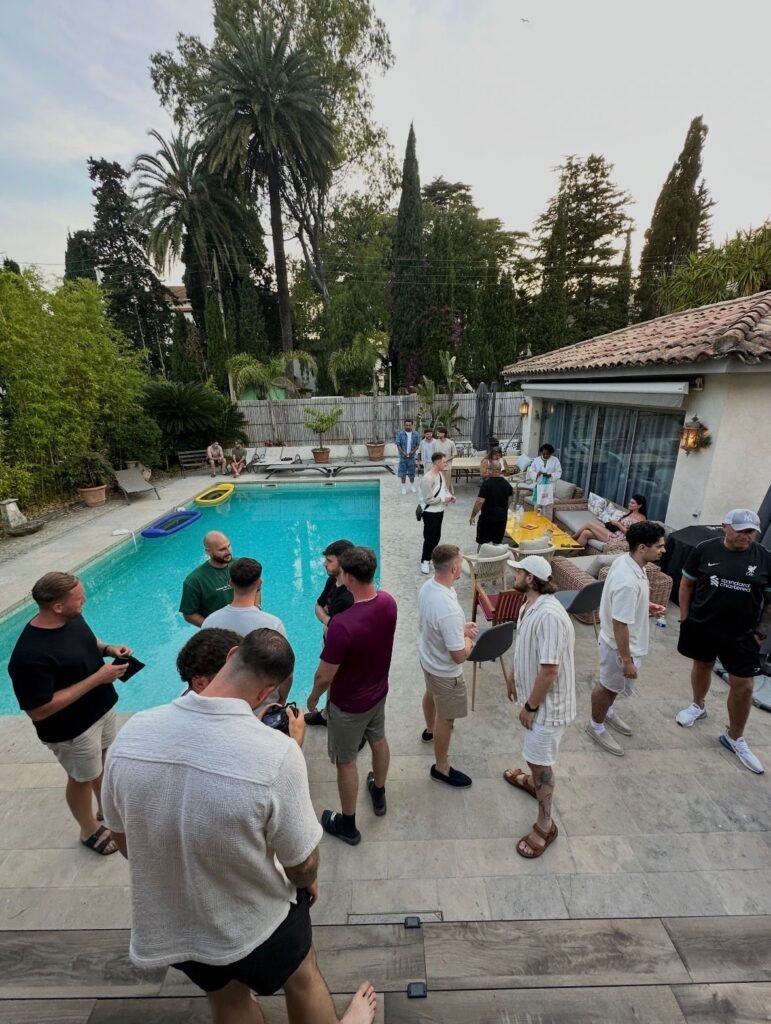 EGN Creators members socialising at a villa retreat